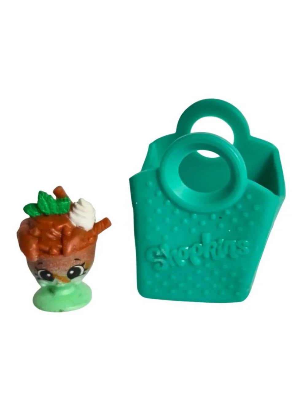 Shopkins Choc Mint Charlie #SHP-013 Rare Figure Season 6 Green Tote Bag HTF